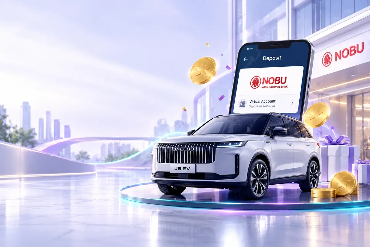 Deposit via Nobu-VA di Mobee, Kumpulkan Poin dan Menangkan Jaecoo J5 EV!*